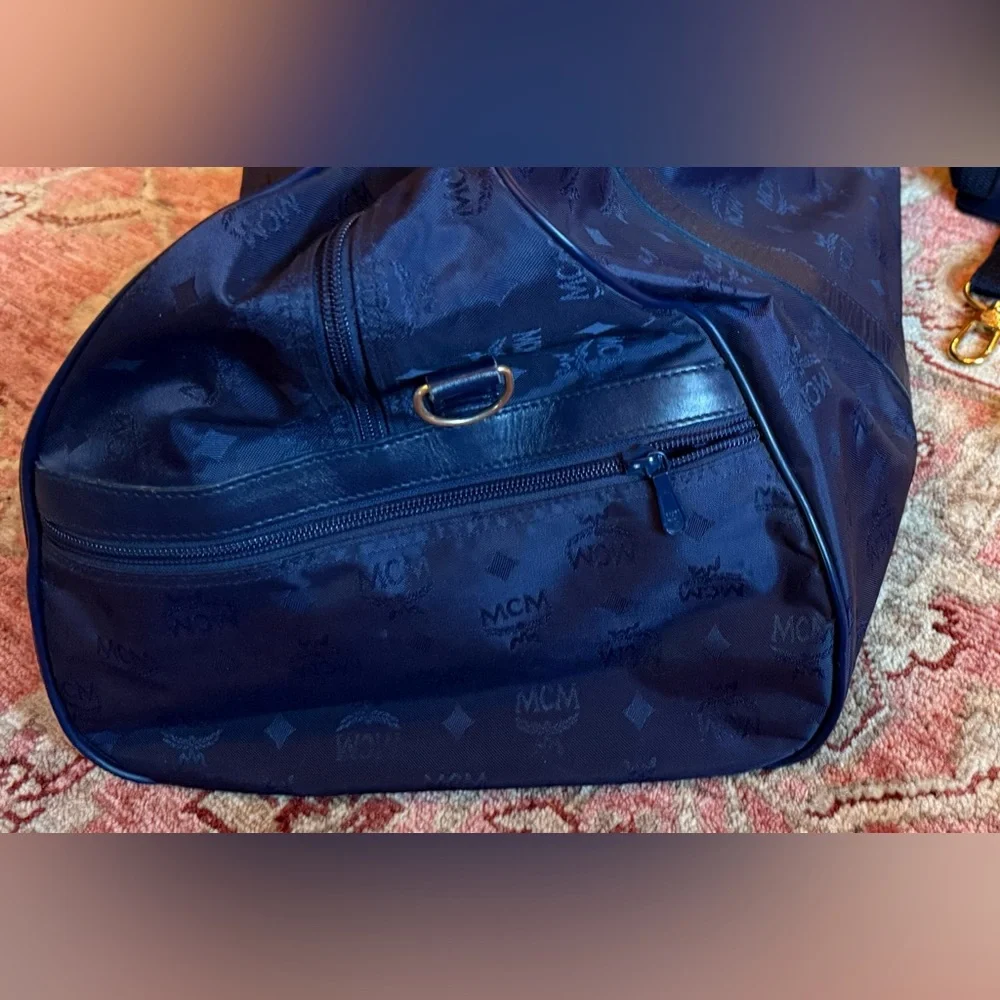 NWOT MCM Monogram Travel Bag, Blue